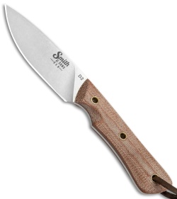 Smith & Sons Brave Fixed Blade Knife Natural Micarta (3.25" Stonewash)