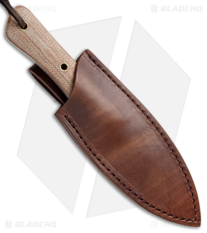 Smith & Sons Brave Fixed Blade Knife Natural Micarta (3.25" Black SW)