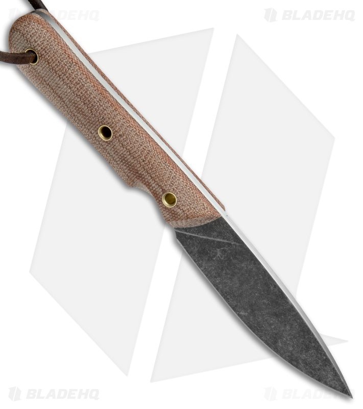 Smith & Sons Brave Fixed Blade Knife Natural Micarta (3.25" Black SW)