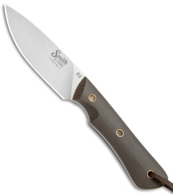 Smith & Sons Brave Fixed Blade Knife OD Green Micarta (3.25" Stonewash)