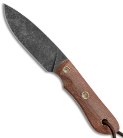 Smith & Sons Cherokee Fixed Blade Knife Natural Micarta (4" Black SW)