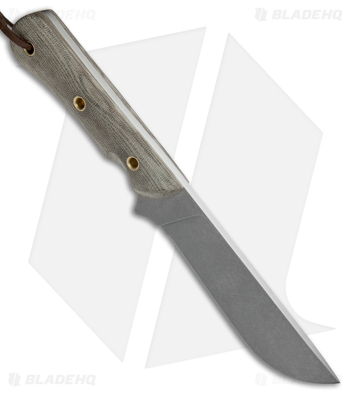 Smith & Sons Ogre Fixed Blade Knife OD Green Micarta (5.5" Stonewash)