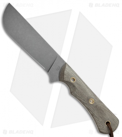 Smith & Sons Ogre Fixed Blade Knife OD Green Micarta (5.5" Stonewash)