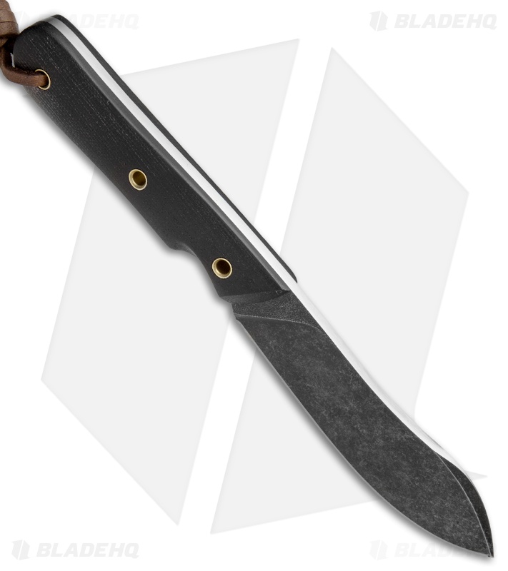 Smith & Sons Pioneer Fixed Blade Knife Black Micarta (3.75" Black SW)