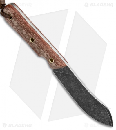 Smith & Sons Pioneer Fixed Blade Knife Natural Micarta (3.75" Black SW)