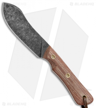 Smith & Sons Pioneer Fixed Blade Knife Natural Micarta (3.75" Black SW)