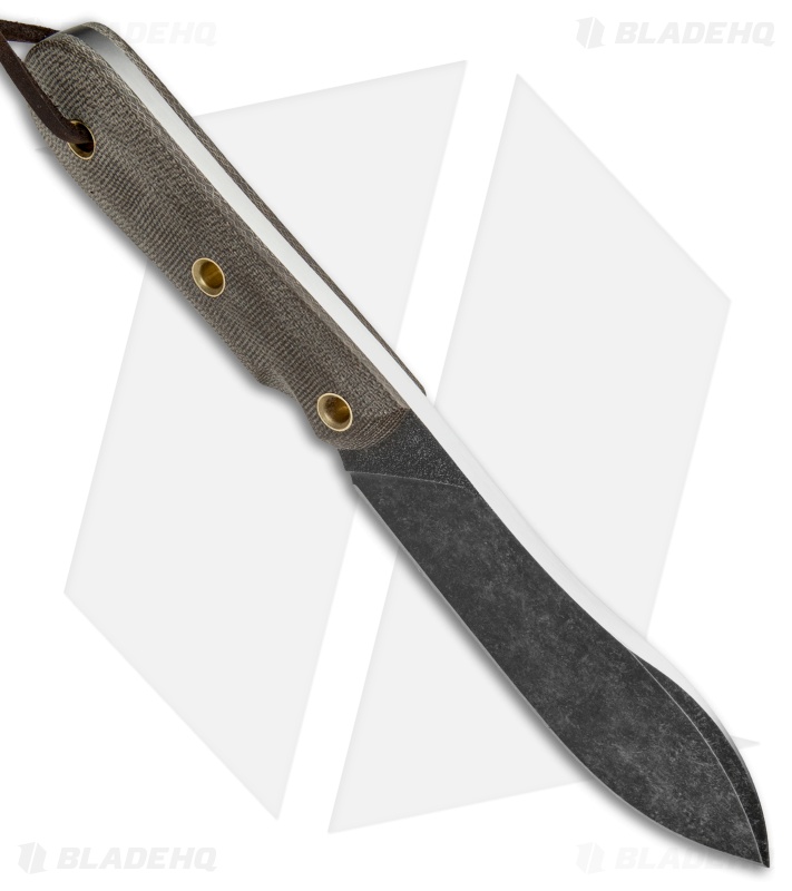 Smith & Sons Prospector Fixed Blade Knife OD Green Micarta (4.6" Black SW)