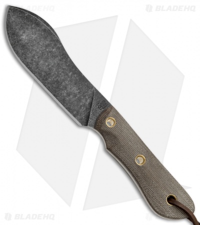 Smith & Sons Prospector Fixed Blade Knife OD Green Micarta (4.6" Black SW)