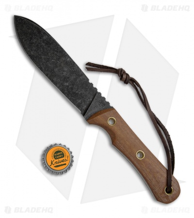 Smith & Sons Tataille Fixed Blade Knife Natural Micarta (5.125" Black SW)