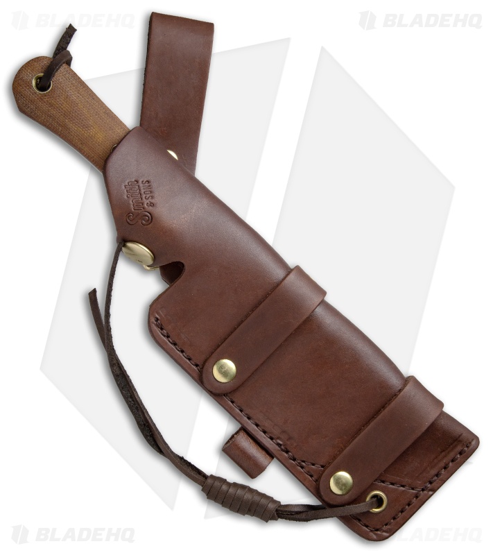 Smith & Sons Tataille Fixed Blade Knife Natural Micarta (5.125" Black SW)