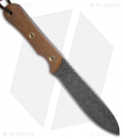 Smith & Sons Tataille Fixed Blade Knife Natural Micarta (5.125" Black SW)