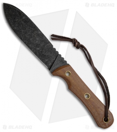 Smith & Sons Tataille Fixed Blade Knife Natural Micarta (5.125" Black SW)