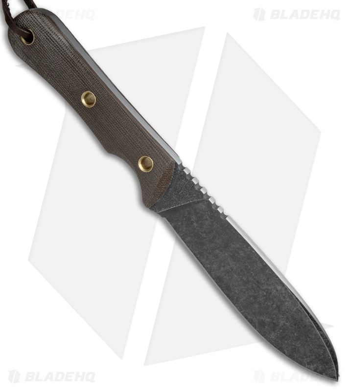 Smith & Sons Tataille Fixed Blade Knife OD Green Micarta (5.125" Black SW)