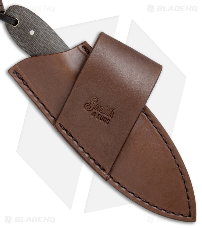 Smith & Sons Z-1 Fixed Blade Knife OD Green Micarta (2.625" Black SW)