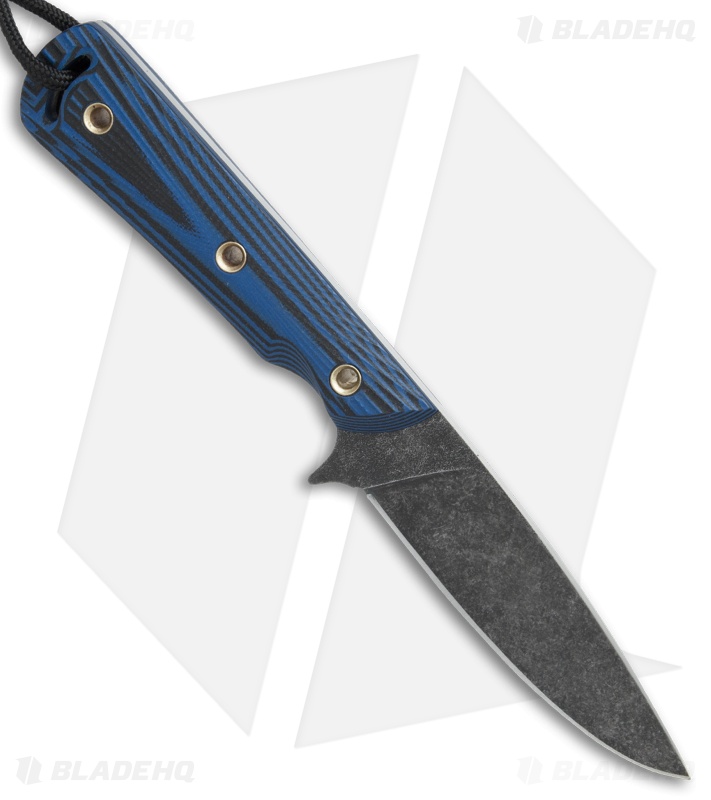 Smith & Sons Comanche Fixed Blade Knife Blue/Black G-10 (3.6" Black SW)