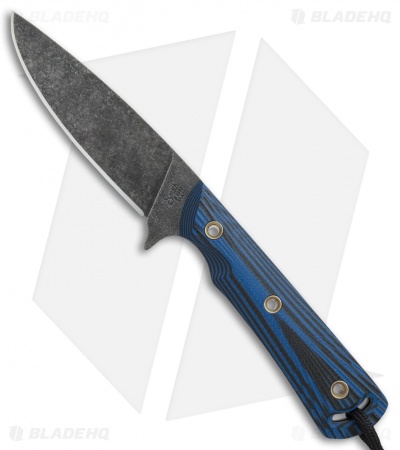 Smith & Sons Comanche Fixed Blade Knife Blue/Black G-10 (3.6" Black SW)