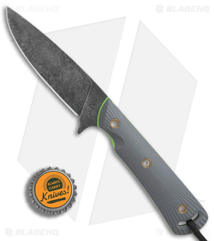 Smith & Sons Comanche Fixed Blade Knife Charcoal Gray G-10 (3.6" Black SW)