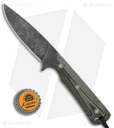 Smith & Sons Comanche Fixed Blade Knife Green Camo G-10 (3.6" Black SW)