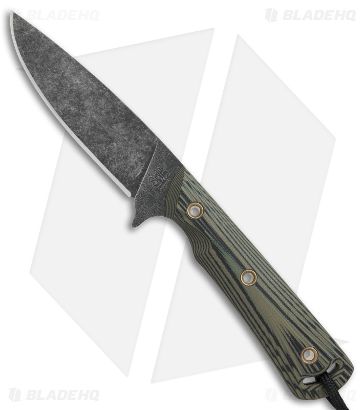 Smith & Sons Comanche Fixed Blade Knife Green Camo G-10 (3.6" Black SW)
