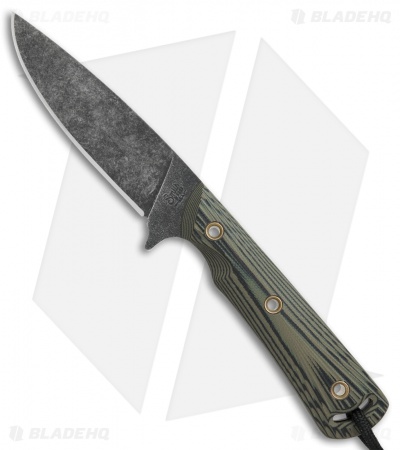 Smith & Sons Comanche Fixed Blade Knife Green Camo G-10 (3.6" Black SW)