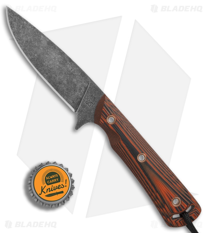 Smith & Sons Comanche Fixed Blade Knife Orange/Black G-10 (3.6" Black SW)