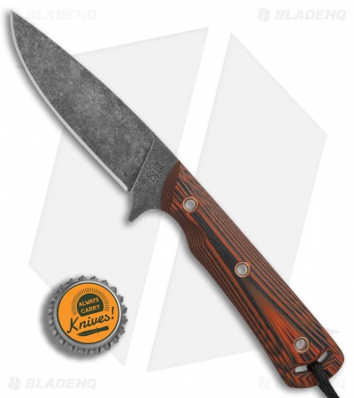 Smith & Sons Comanche Fixed Blade Knife Orange/Black G-10 (3.6" Black SW)