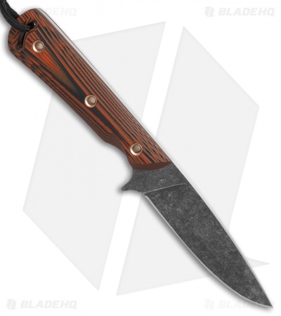 Smith & Sons Comanche Fixed Blade Knife Orange/Black G-10 (3.6" Black SW)