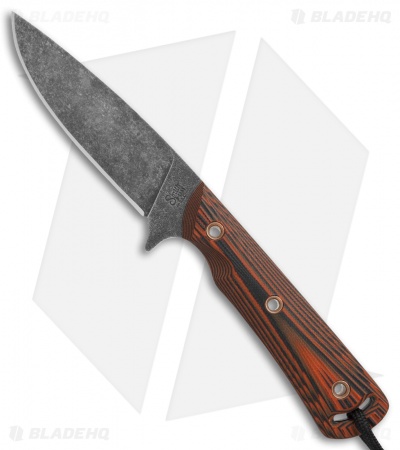 Smith & Sons Comanche Fixed Blade Knife Orange/Black G-10 (3.6" Black SW)