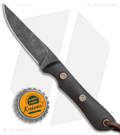 Smith & Sons Desperado Fixed Blade Knife Black Micarta (3" Black SW)