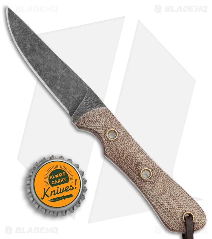 Smith & Sons Desperado Fixed Blade Knife Natural Micarta (3" Black SW)