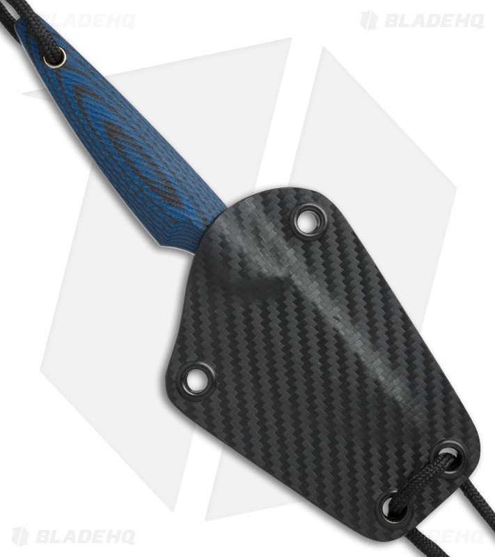 Smith & Sons Shrew Fixed Blade Knife Blue/Black G-10 (2" Black Stonewash)