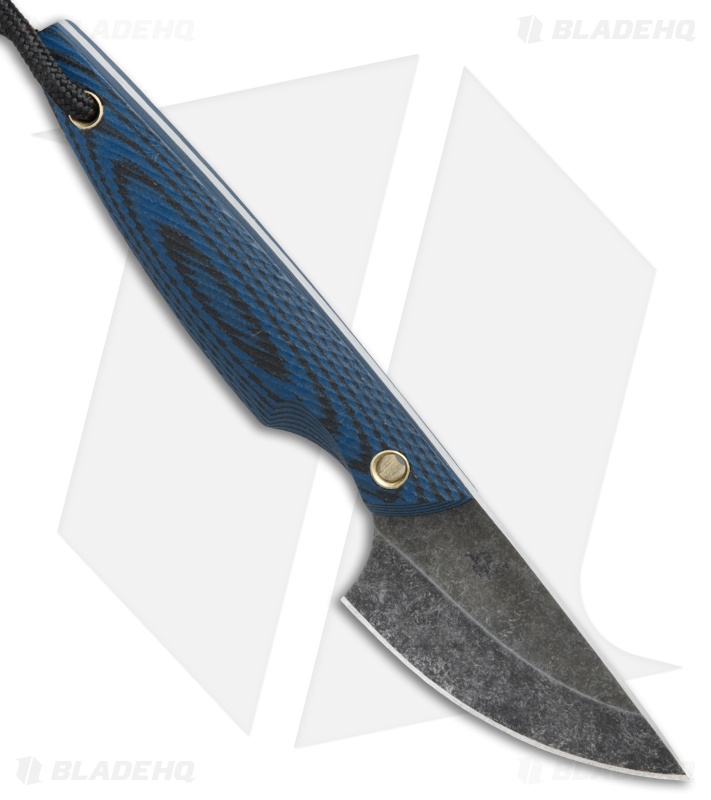 Smith & Sons Shrew Fixed Blade Knife Blue/Black G-10 (2" Black Stonewash)