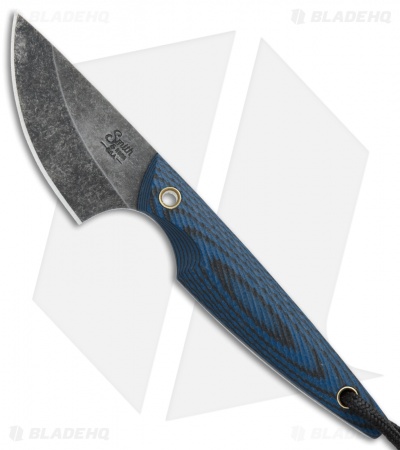 Smith & Sons Shrew Fixed Blade Knife Blue/Black G-10 (2" Black Stonewash)