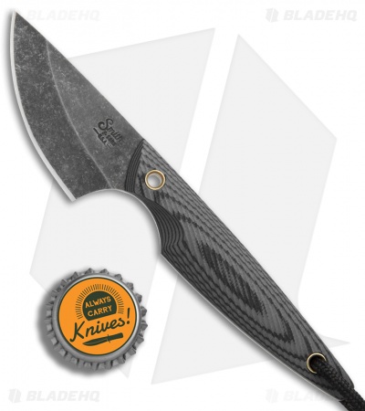 Smith & Sons Shrew Fixed Blade Knife Gray/Black G-10 (2" Black Stonewash)