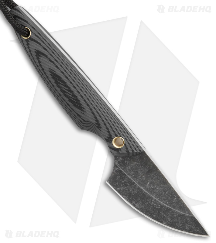 Smith & Sons Shrew Fixed Blade Knife Gray/Black G-10 (2" Black Stonewash)