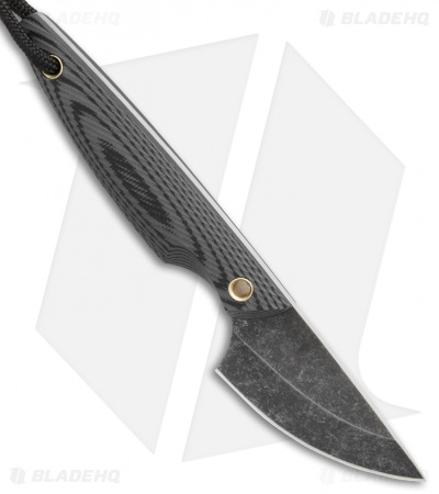 Smith & Sons Shrew Fixed Blade Knife Gray/Black G-10 (2" Black Stonewash)