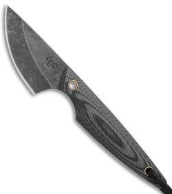 Smith & Sons Shrew Fixed Blade Knife Gray/Black G-10 (2" Black Stonewash)