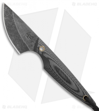 Smith & Sons Shrew Fixed Blade Knife Gray/Black G-10 (2" Black Stonewash)
