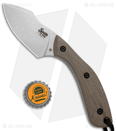 Smith & Sons Apex Fixed Blade Knife OD Green Micarta (2.6" Stonewash D2)