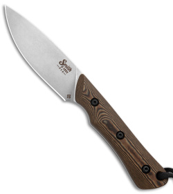 Smith & Sons Brave Fixed Blade Knife Maple/Black Richlite (3.2" Stonewash D2)