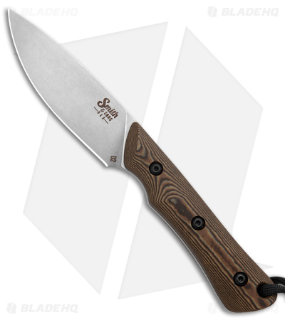 Smith & Sons Brave Fixed Blade Knife Maple/Black Richlite (3.2" Stonewash D2)