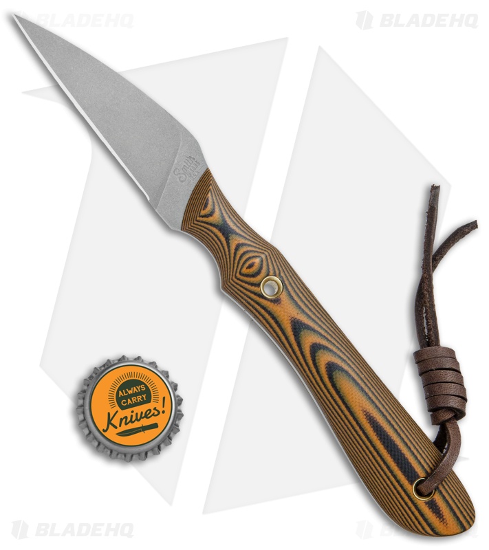 Smith & Sons Choupique Fixed Blade Knife Orange/Black G-10 (2.75" Stonewash)