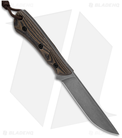 Smith & Sons Delta Fixed Blade Knife Camo Canvas Micarta (4.5" Stonewash)