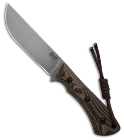 Smith & Sons Delta Fixed Blade Knife Camo Canvas Micarta (4.5" Stonewash)