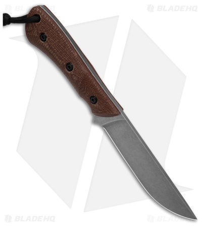 Smith & Sons Delta Fixed Blade Knife Natural Canvas Micarta (4.5" Stonewash)