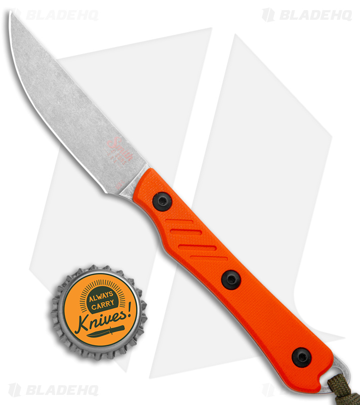 Smith & Sons Shoal Fixed Blade Knife Hunter Orange G-10 (2.8" Stonewash AEB-L)