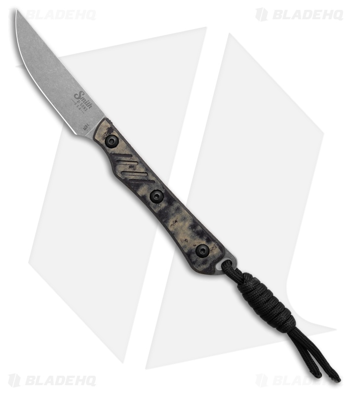 Smith & Sons Shoal Fixed Blade Knife Black/Green Richlite (2.9" Stonewash)