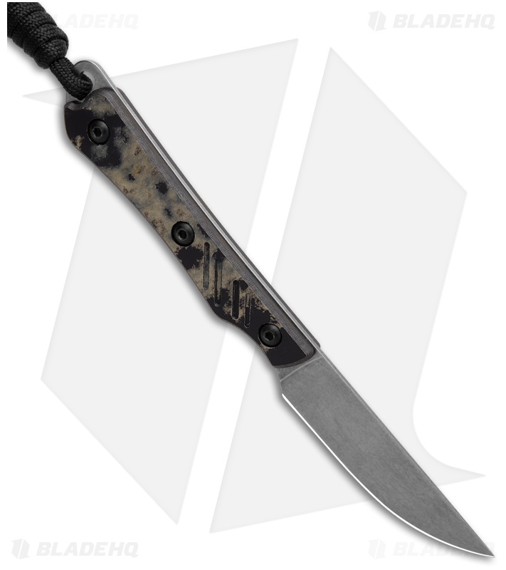 Smith & Sons Shoal Fixed Blade Knife Black/Green Richlite (2.9" Stonewash)