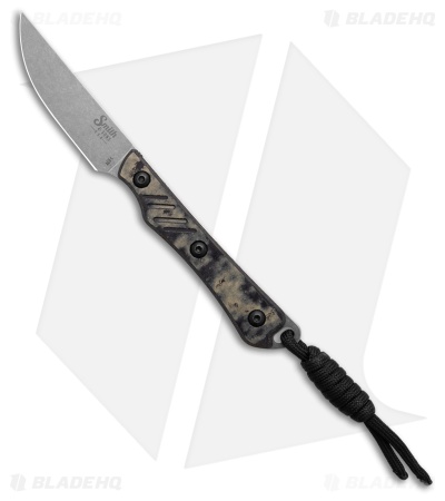 Smith & Sons Shoal Fixed Blade Knife Black/Green Richlite (2.9" Stonewash)