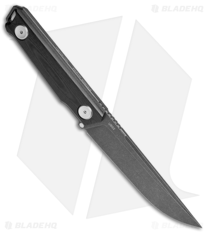 Stedemon Knife Co. Uncle One UB02 Fixed Blade Knife Black G-10 (5" Black SW) 